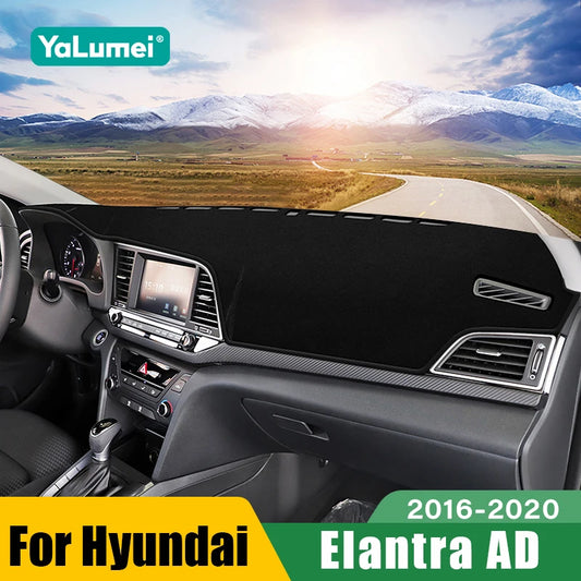 Dashboard Cover for Hyundai Elantra AD 2016–2020 – Anti-UV Sun Shade Mat, Non-Slip Interior Protector, Glare-Reducing Pad