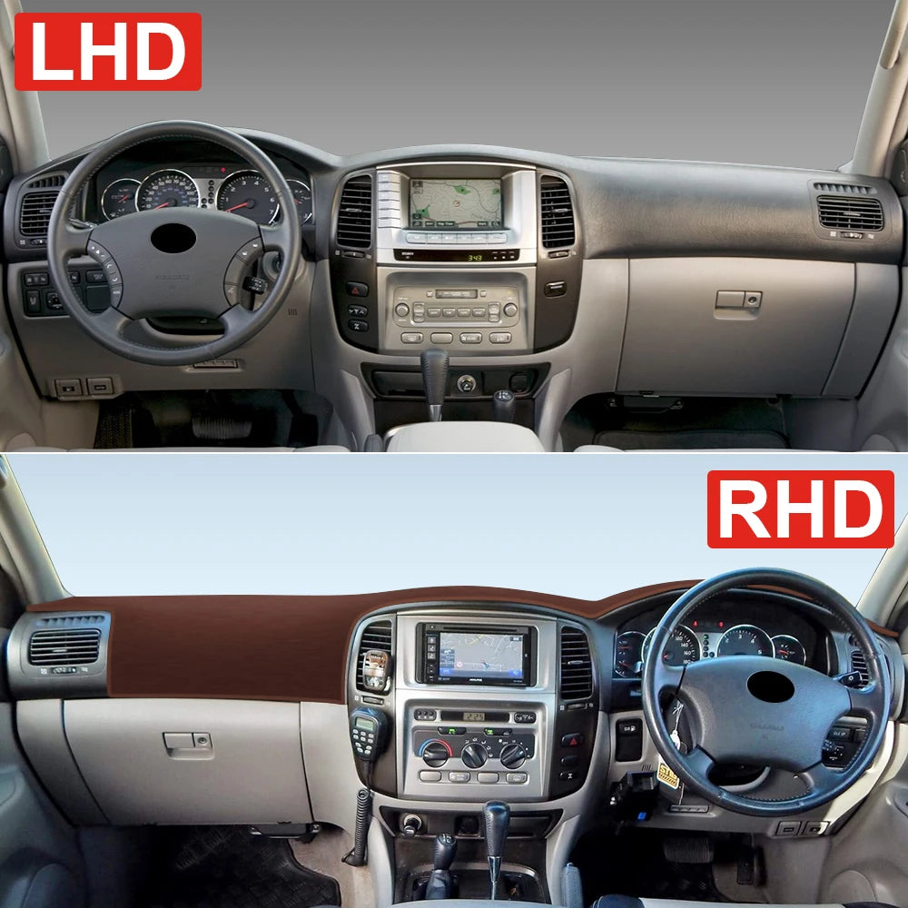 Dashboard Cover for Toyota Land Cruiser 100 LC100 1998–2007 – Anti-UV Sun Shade Mat, Non-Slip Carpet, Interior Protection Pad