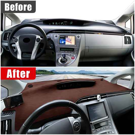 Dashboard Cover for Toyota Prius XW30 2010–2015 – Anti-UV Sun Shade Mat, Non-Slip Interior Protector, Glare-Reducing Pad